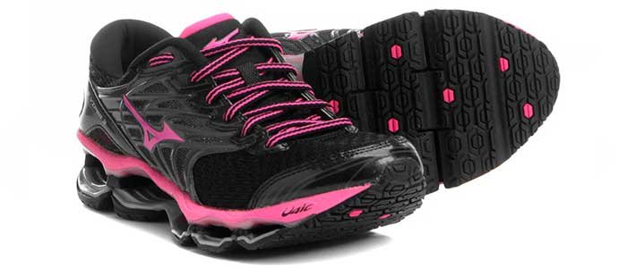 mizuno preto e rosa feminino