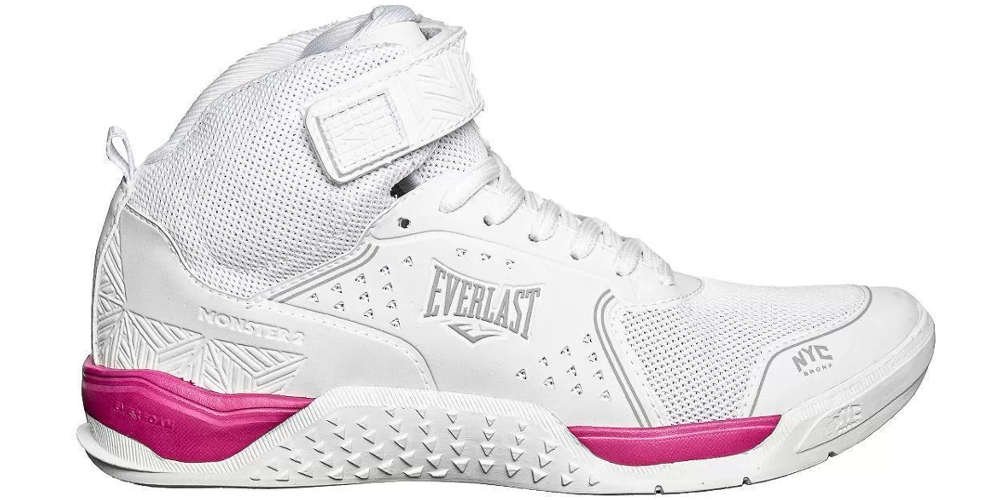 Everlast Monster cano alto branco e rosa